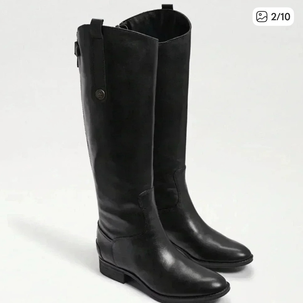 Sam Edelman Black Leather Tall Boots